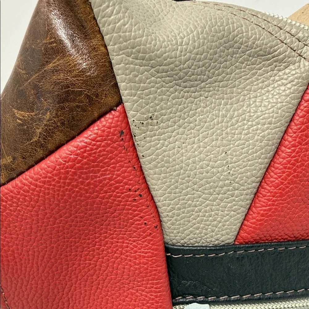 Patchwork Leather Hobo Bag Boho Slouchy Shoulder Purse Y2K artisan Indie - Picture 12 of 12